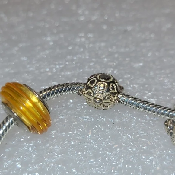 Vintage Pandora Charm Bracelet with Charms 925 - Picture 14 of 15